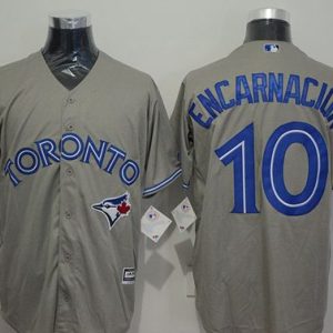 Toronto Blue Jays #10 Edwin Encarnacion Grey New Cool Base Stitched MLB Jersey