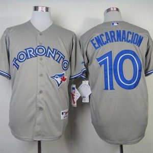 Toronto Blue Jays #10 Edwin Encarnacion Grey Stitched MLB Jersey