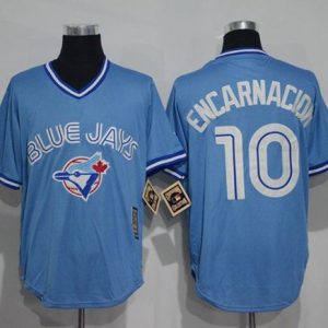 Toronto Blue Jays #10 Edwin Encarnacion Light Blue Cooperstown Throwback Stitched MLB Jersey