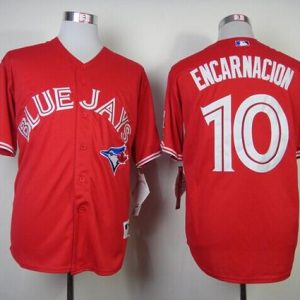 Toronto Blue Jays #10 Edwin Encarnacion Red Canada Day Stitched MLB Jersey