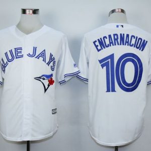 Toronto Blue Jays #10 Edwin Encarnacion White New Cool Base Stitched MLB Jersey