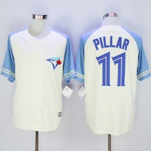 Toronto Blue Jays #11 Kevin Pillar Cream/Blue Exclusive New Cool Base Stitched MLB Jersey