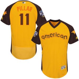 Toronto Blue Jays #11 Kevin Pillar Gold Flexbase Collection 2016 All-Star American League Stitched MLB Jersey