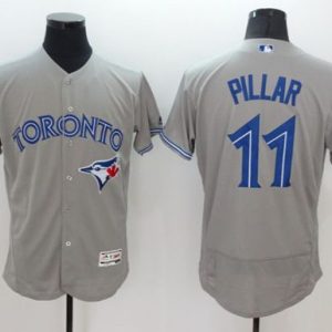 Toronto Blue Jays #11 Kevin Pillar Grey Flexbase Collection Stitched MLB Jersey