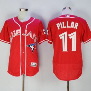 Toronto Blue Jays #11 Kevin Pillar Red Flexbase Collection Canada Day Stitched MLB Jersey