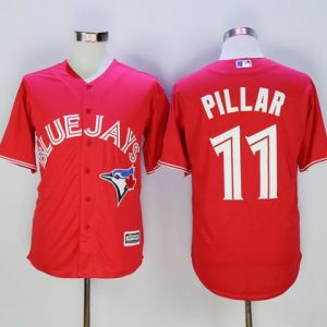 Toronto Blue Jays #11 Kevin Pillar Red New Cool Base 40th Anniversary Stitched MLB Jersey