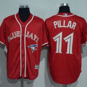 Toronto Blue Jays #11 Kevin Pillar Red New Cool Base Canada Day Stitched MLB Jersey