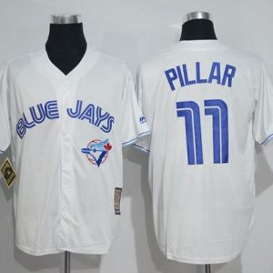 Toronto Blue Jays #11 Kevin Pillar White Cooperstown Throwback Stitched MLB Jersey