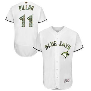 Toronto Blue Jays #11 Kevin Pillar White Flexbase Collection 2016 Memorial Day Stitched MLB Jersey