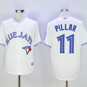 Toronto Blue Jays #11 Kevin Pillar White New Cool Base 40th Anniversary Stitched MLB Jersey