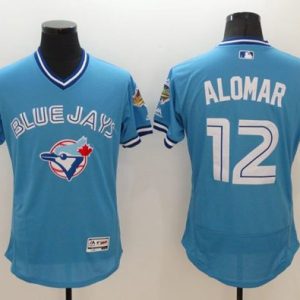 Toronto Blue Jays #12 Roberto Alomar Light Blue Flexbase Collection Cooperstown Stitched MLB Jersey