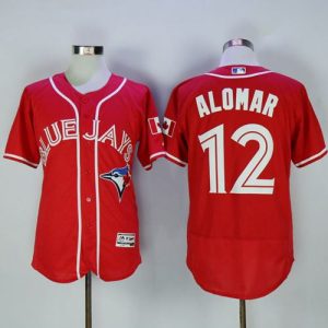 Toronto Blue Jays #12 Roberto Alomar Red Flexbase Collection Canada Day Stitched MLB Jersey