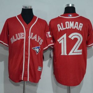 Toronto Blue Jays #12 Roberto Alomar Red New Cool Base Canada Day Stitched MLB Jersey