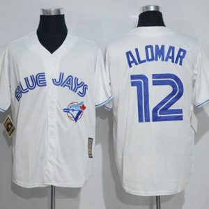 Toronto Blue Jays #12 Roberto Alomar White Cooperstown Throwback Stitched MLB Jersey