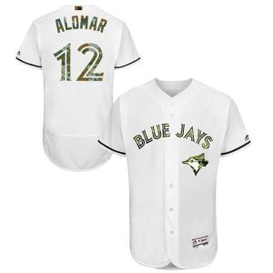 Toronto Blue Jays #12 Roberto Alomar White Flexbase Collection 2016 Memorial Day Stitched MLB Jersey