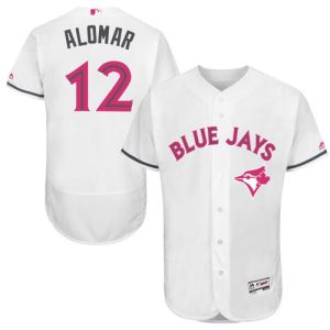 Toronto Blue Jays #12 Roberto Alomar White Flexbase Collection 2016 Mother's Day Stitched MLB Jersey