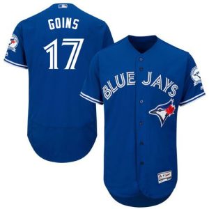 Toronto Blue Jays #17 Ryan Goins Blue Flexbase Collection Stitched MLB Jersey