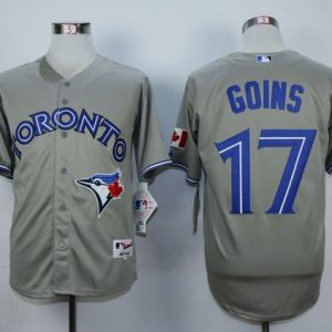 Toronto Blue Jays #17 Ryan Goins Grey Cool Base Stitched MLB Jersey