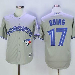 Toronto Blue Jays #17 Ryan Goins Grey New Cool Base 40th Anniversary Stitched MLB Jersey