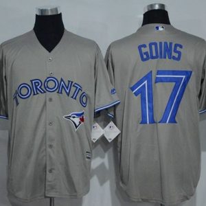 Toronto Blue Jays #17 Ryan Goins Grey New Cool Base Stitched MLB Jersey