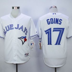 Toronto Blue Jays #17 Ryan Goins White Cool Base Stitched MLB Jersey