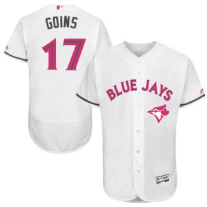 Toronto Blue Jays #17 Ryan Goins White Flexbase Collection 2016 Mother's Day Stitched MLB Jersey