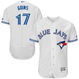 Toronto Blue Jays #17 Ryan Goins White Flexbase Collection Stitched MLB Jersey