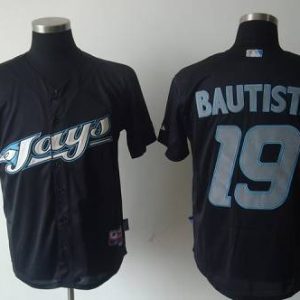 Toronto Blue Jays #19 Jose Bautista Black Cool Base Stitched MLB Jersey