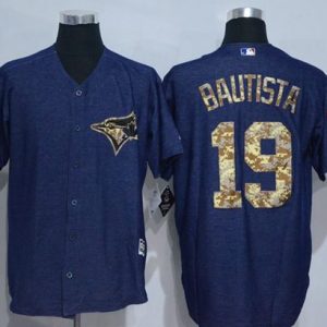 Toronto Blue Jays #19 Jose Bautista Denim Blue Salute to Service Stitched MLB Jersey