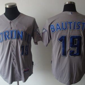 Toronto Blue Jays #19 Jose Bautista Grey Cool Base Stitched MLB Jersey