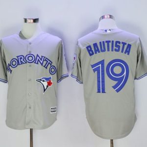 Toronto Blue Jays #19 Jose Bautista Grey New Cool Base 40th Anniversary Stitched MLB Jersey