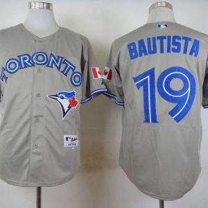 Toronto Blue Jays #19 Jose Bautista Grey Road Cool Base 2012 Stitched MLB Jersey