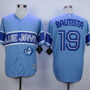 Toronto Blue Jays #19 Jose Bautista Light Blue Exclusive New Cool Base Stitched MLB Jersey