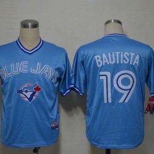 Toronto Blue Jays #19 Jose Bautista Light Blue Stitched MLB Jersey