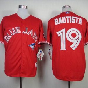 Toronto Blue Jays #19 Jose Bautista Red Canada Day Stitched MLB Jersey