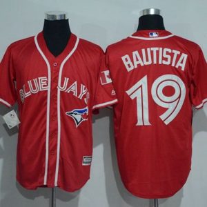 Toronto Blue Jays #19 Jose Bautista Red New Cool Base Canada Day Stitched MLB Jersey