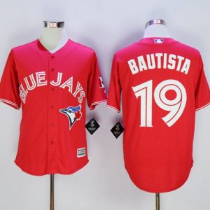 Toronto Blue Jays #19 Jose Bautista Red New Cool Base Canada Day Stitched MLB Jersey