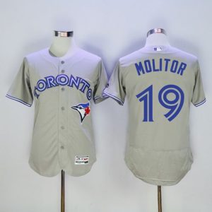 Toronto Blue Jays #19 Paul Molitor Grey Flexbase Collection Stitched MLB Jersey