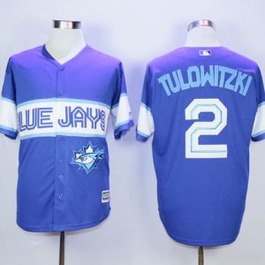 Toronto Blue Jays #2 Troy Tulowitzki Blue Exclusive New Cool Base Stitched MLB Jersey