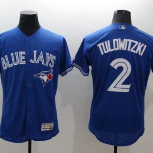 Toronto Blue Jays #2 Troy Tulowitzki Blue Flexbase Collection Stitched MLB Jersey