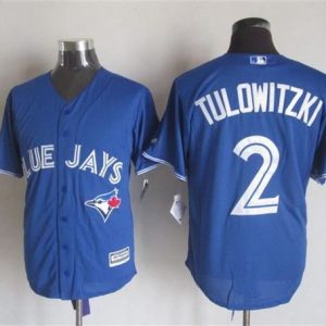 Toronto Blue Jays #2 Troy Tulowitzki Blue New Cool Base Stitched MLB Jersey