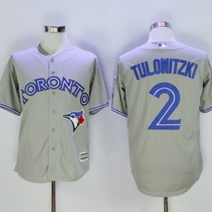 Toronto Blue Jays #2 Troy Tulowitzki Grey New Cool Base 40th Anniversary Stitched MLB Jersey