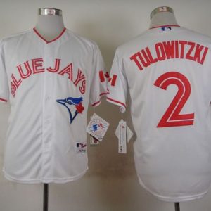 Toronto Blue Jays #2 Troy Tulowitzki White 2015 Canada Day Stitched MLB Jersey