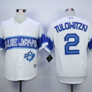 Toronto Blue Jays #2 Troy Tulowitzki White Exclusive New Cool Base Stitched MLB Jersey