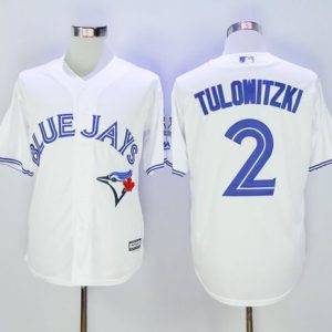 Toronto Blue Jays #2 Troy Tulowitzki White New Cool Base 40th Anniversary Stitched MLB Jersey