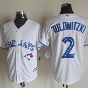 Toronto Blue Jays #2 Troy Tulowitzki White New Cool Base Stitched MLB Jersey