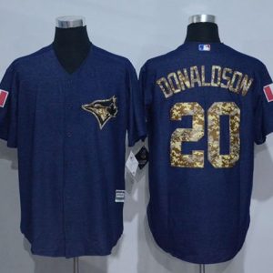 Toronto Blue Jays #20 Josh Donaldson Denim Blue Salute to Service Stitched MLB Jersey