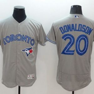 Toronto Blue Jays #20 Josh Donaldson Grey Flexbase Collection Stitched MLB Jersey