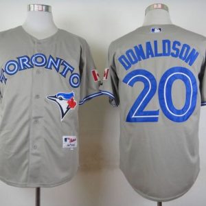 Toronto Blue Jays #20 Josh Donaldson Grey Road Cool Base Stitched MLB Jersey