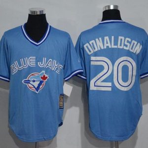 Toronto Blue Jays #20 Josh Donaldson Light Blue Cooperstown Throwback Stitched MLB Jersey